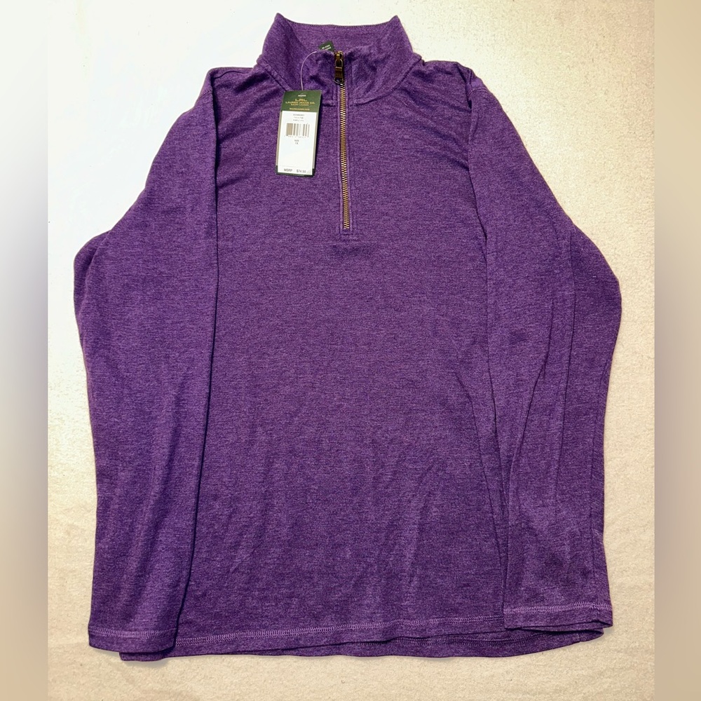 NWT Women’s Lauren Ralph Lauren 1/4 Zip Purple sz 1x pullover long sleeve LRL